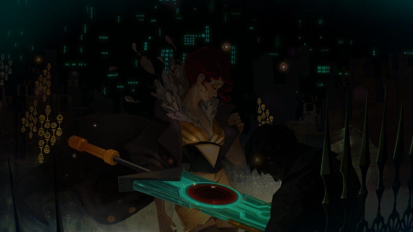 Red, Transistor gioco, 1366x768 720p, iMac