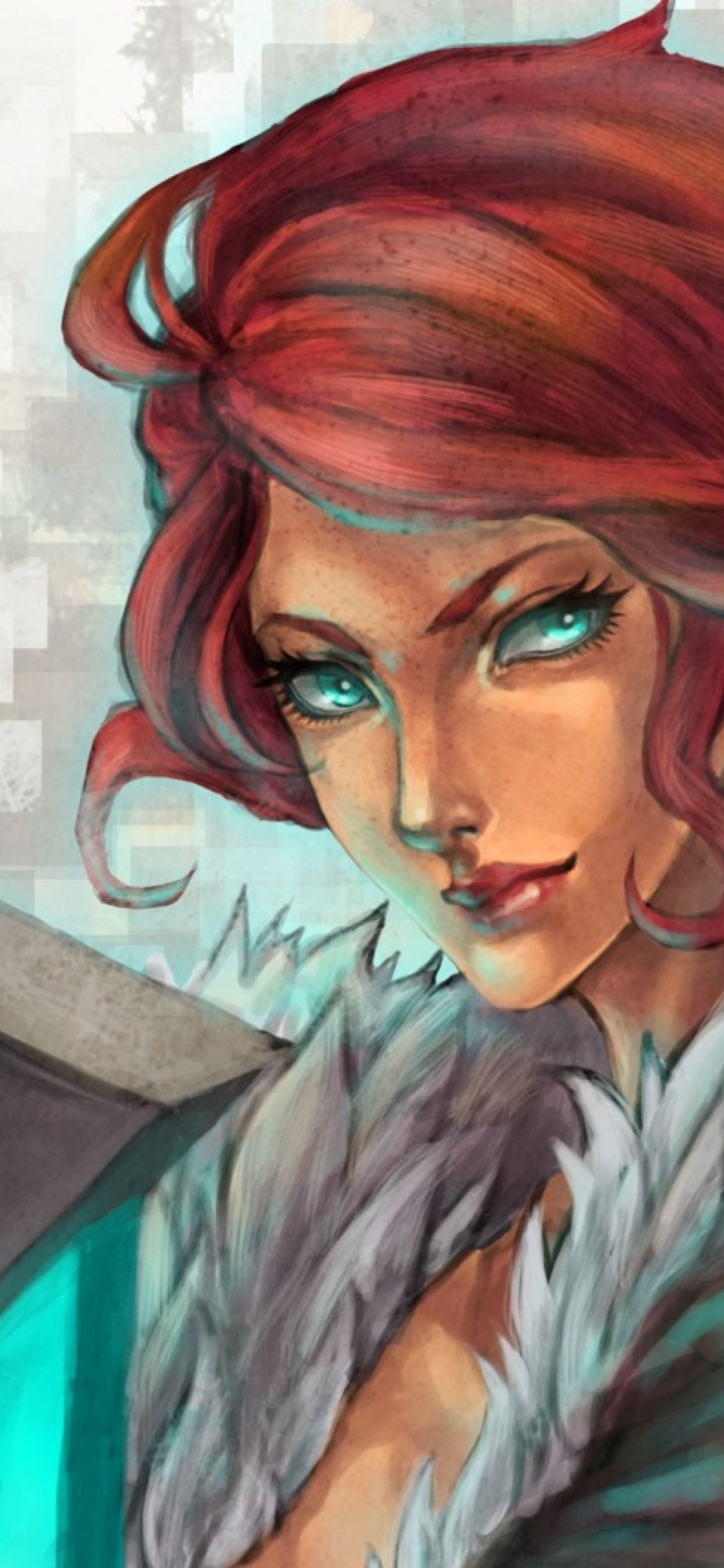 Red, Transistor game character, 1242x2688 Verticale, Mobile