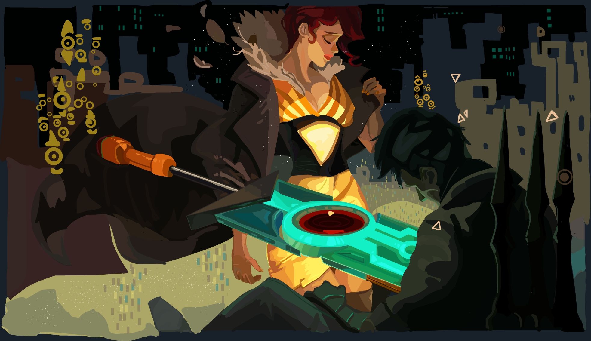 Transistor videogioco personaggio spada, 1965x1134 Full HD 1080p, Laptop
