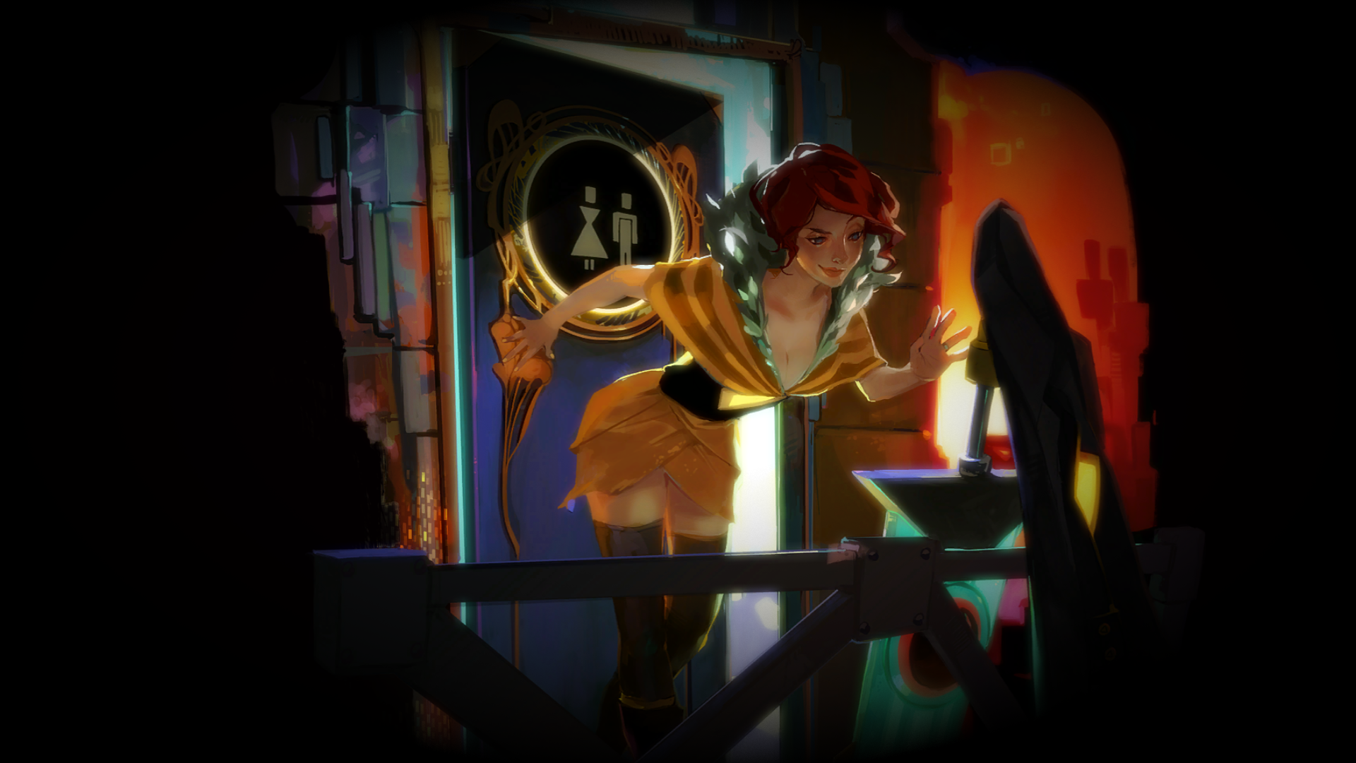 Red personaggio Transistor break room, 1920x1080 Full HD, PC Desktop