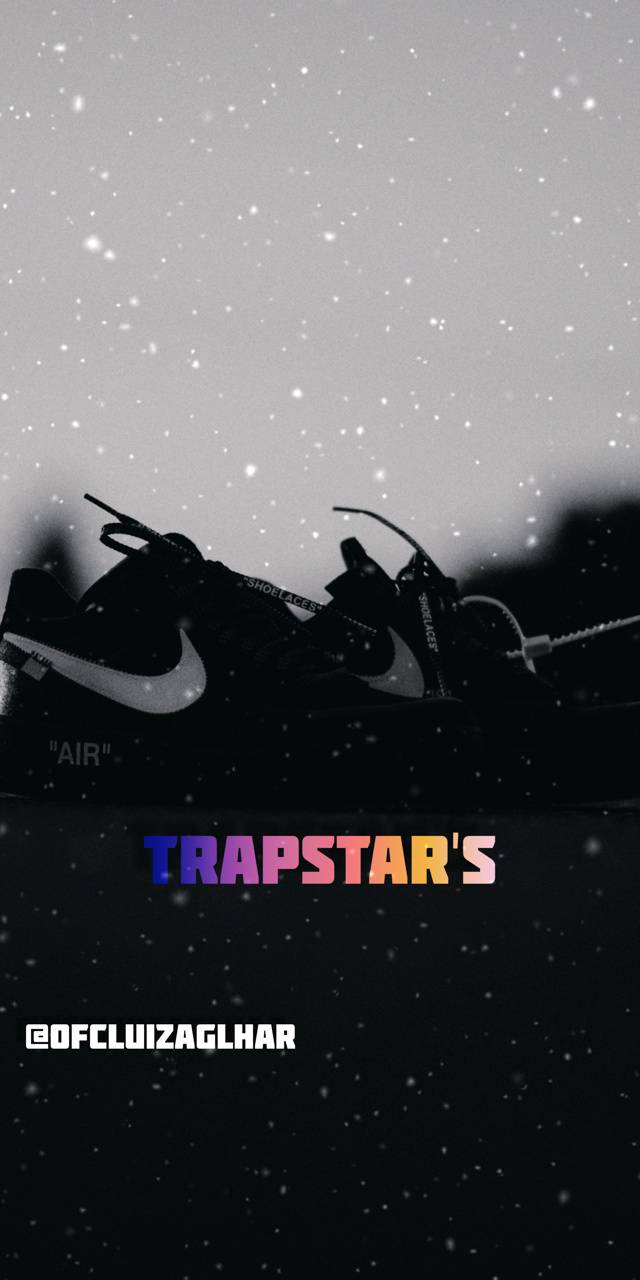 Logo Nike Trapstar bianco nero, abbigliamento sportivo, 640x1280 Verticale, Mobile