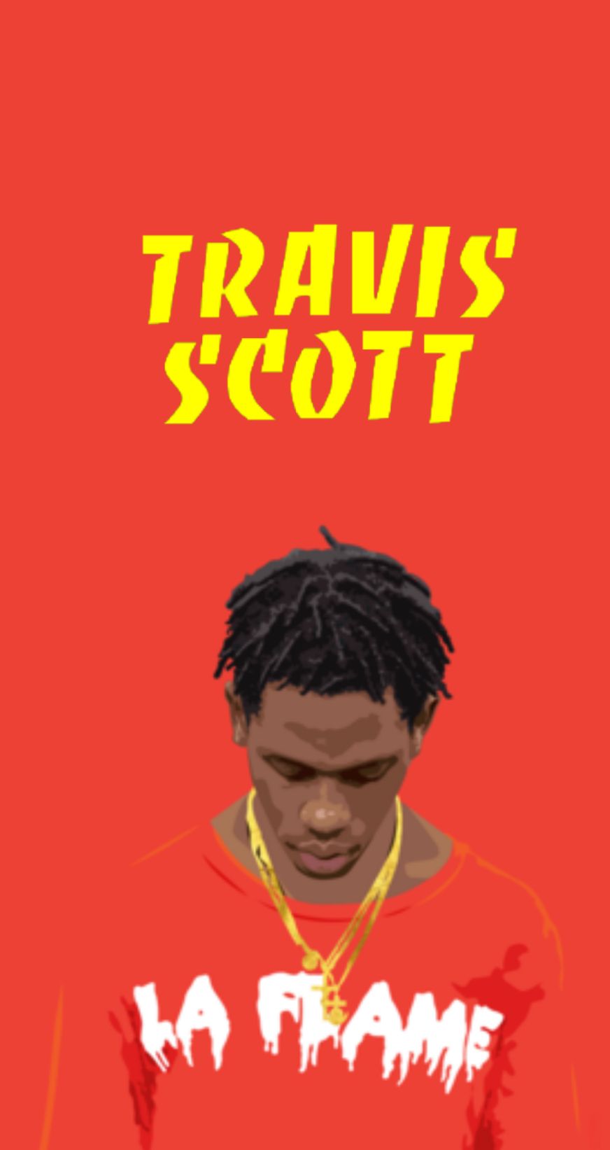 Travis Scott ritratto rosso, 872x1643 Full HD Verticale, Smartphone
