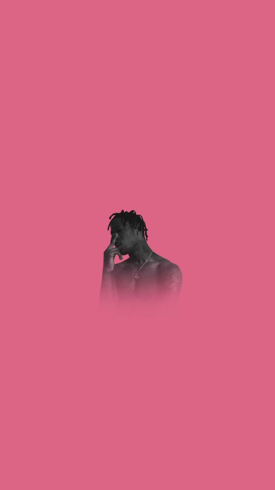 Silhouette uomo su rosa, 1080x1920 Full HD Verticale, Smartphone
