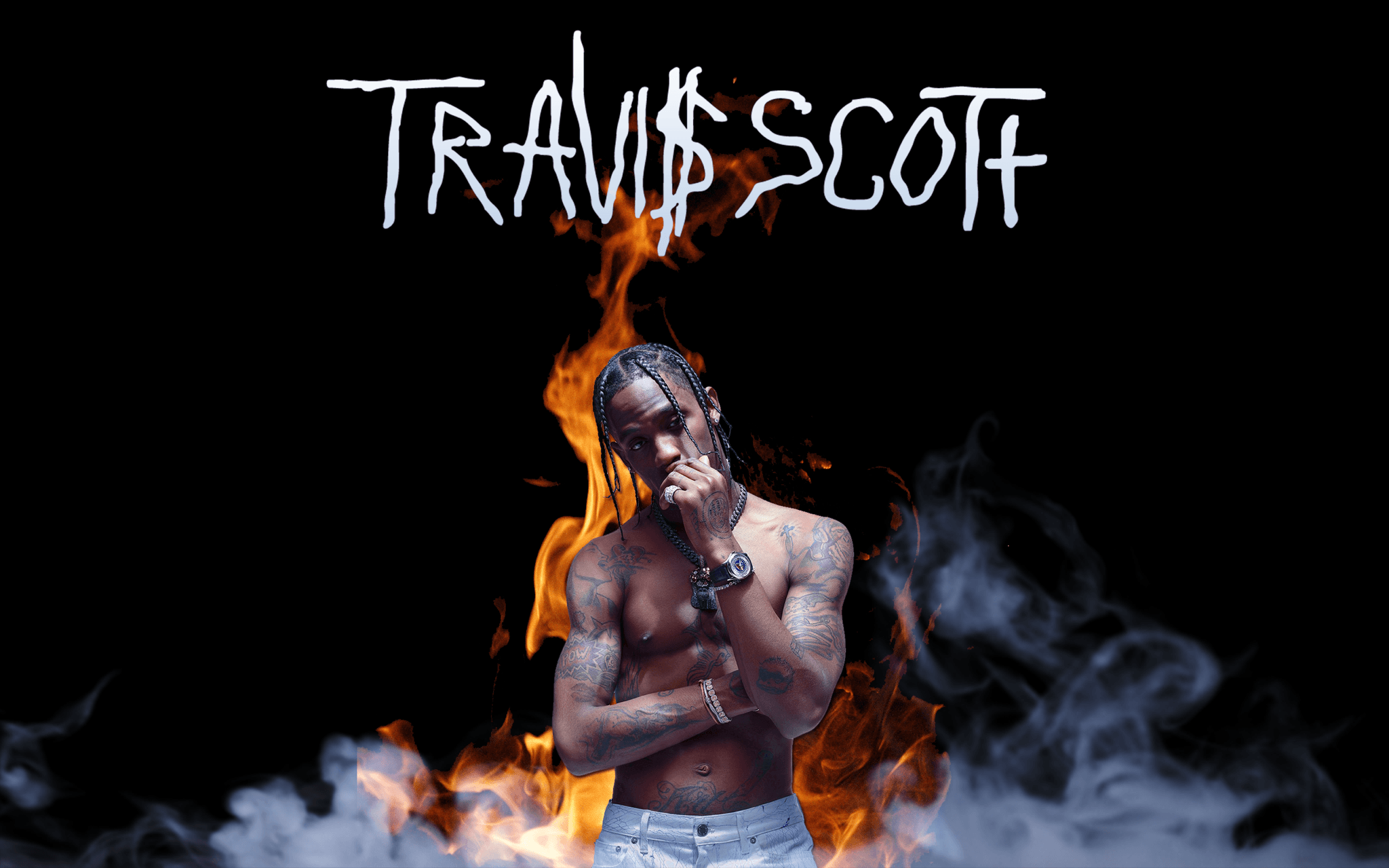 Travis Scott tra fiamme, 2048x1280 Hi-Res, Desktop