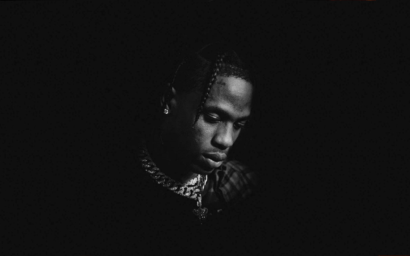 Travis Scott ritratto scuro, rapper, 1440x900 HD, Desktop
