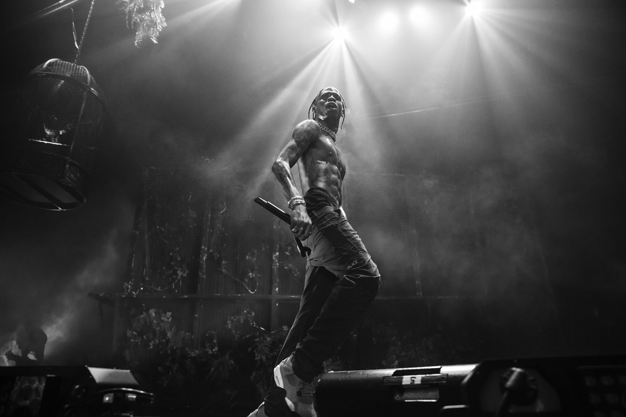 Travis Scott concerto bianco e nero, 2048x1365 alta risoluzione, Laptop
