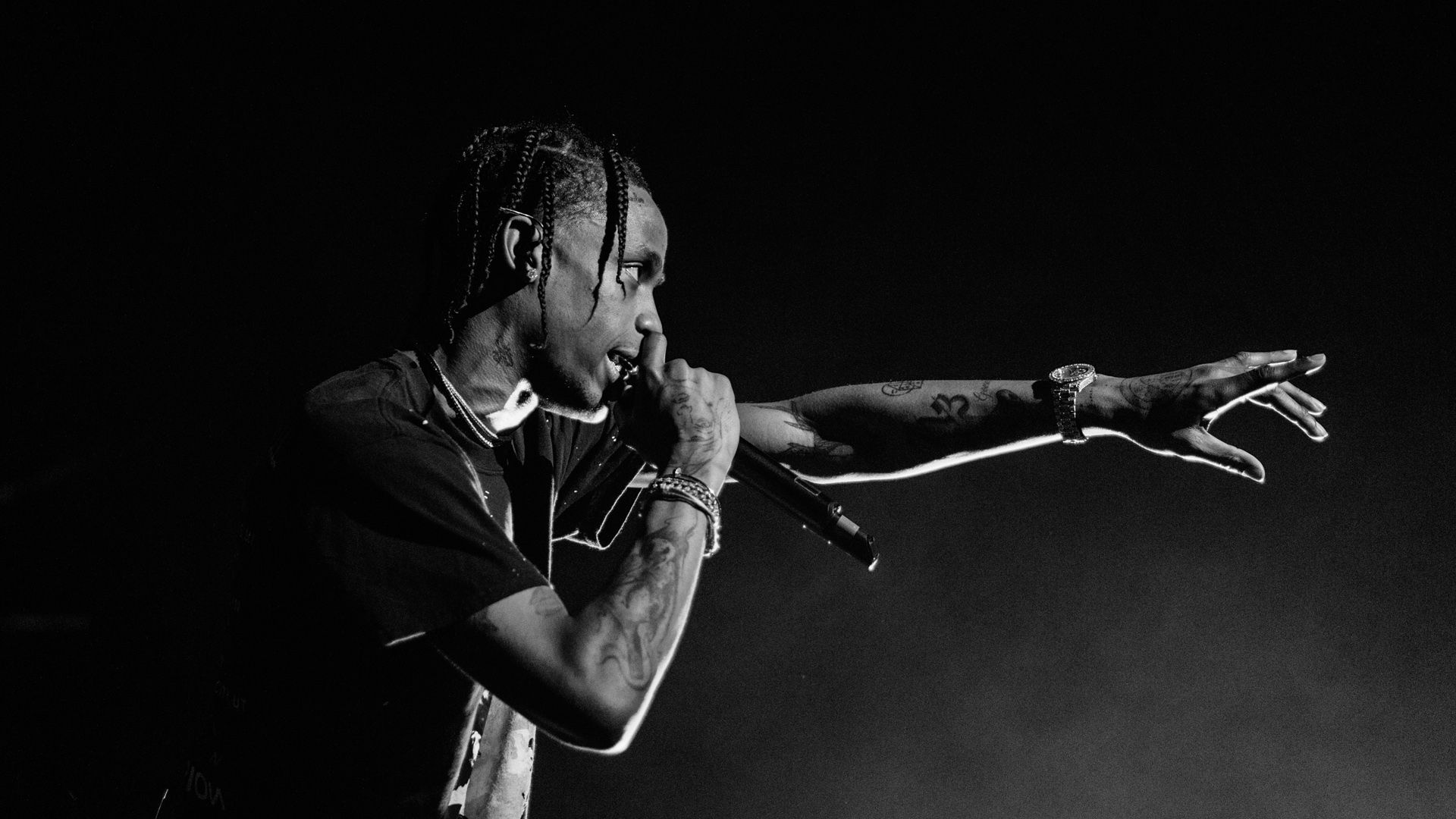 Travis Scott concerto bianco nero, Jacques Webster, 1920x1080 1080p, PC