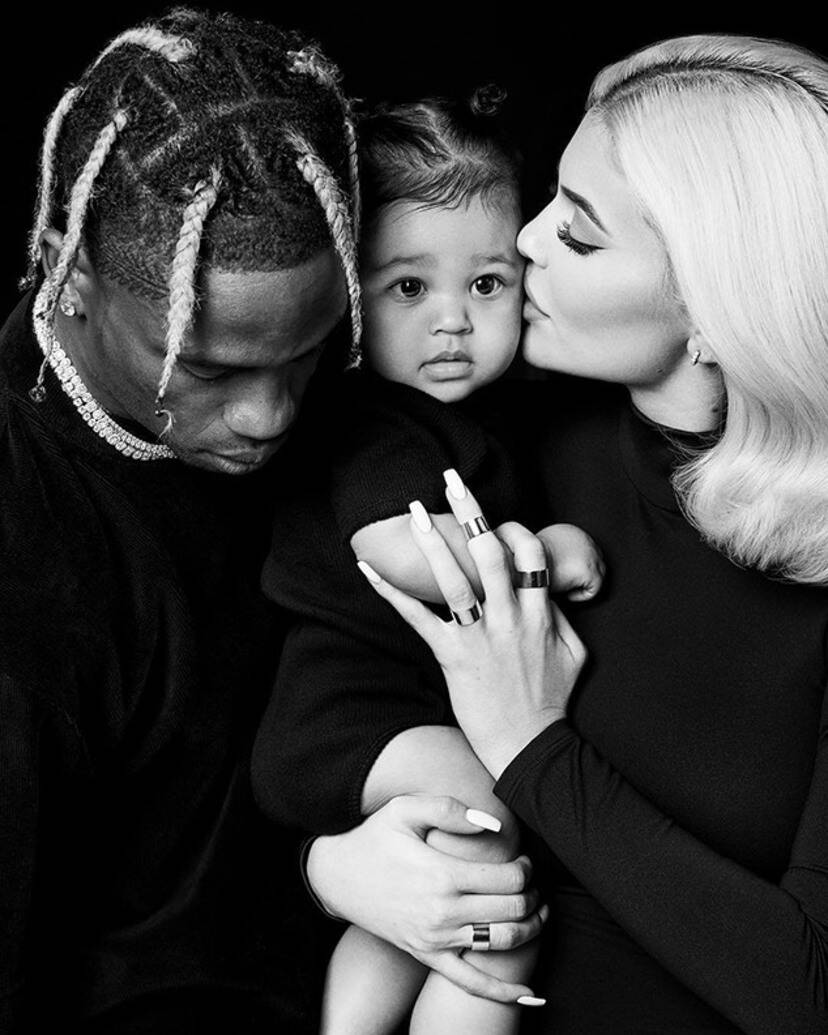 Travis Scott, Kylie Jenner, bambina, 828x1035 Full HD Verticale, Smartphone