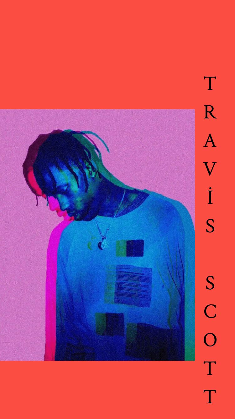 Travis Scott illustrazione arancione, 750x1334 Full HD Verticale, iPhone