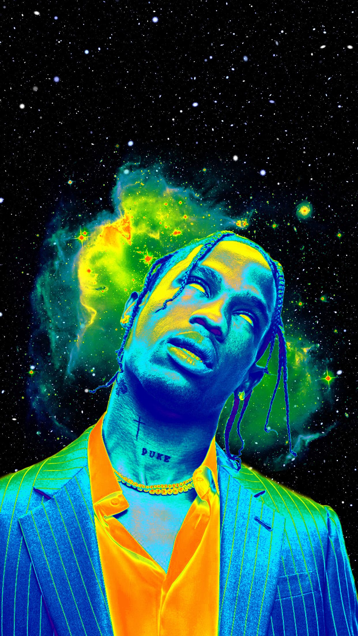 Travis Scott Astroworld nello spazio, 1242x2208 Verticale, Telefono
