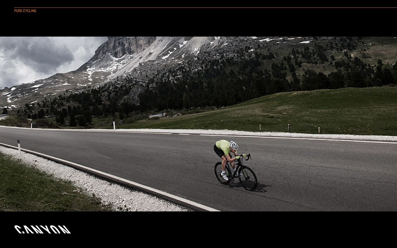 Ciclista su strada di montagna, 1280x800 HD, Desktop