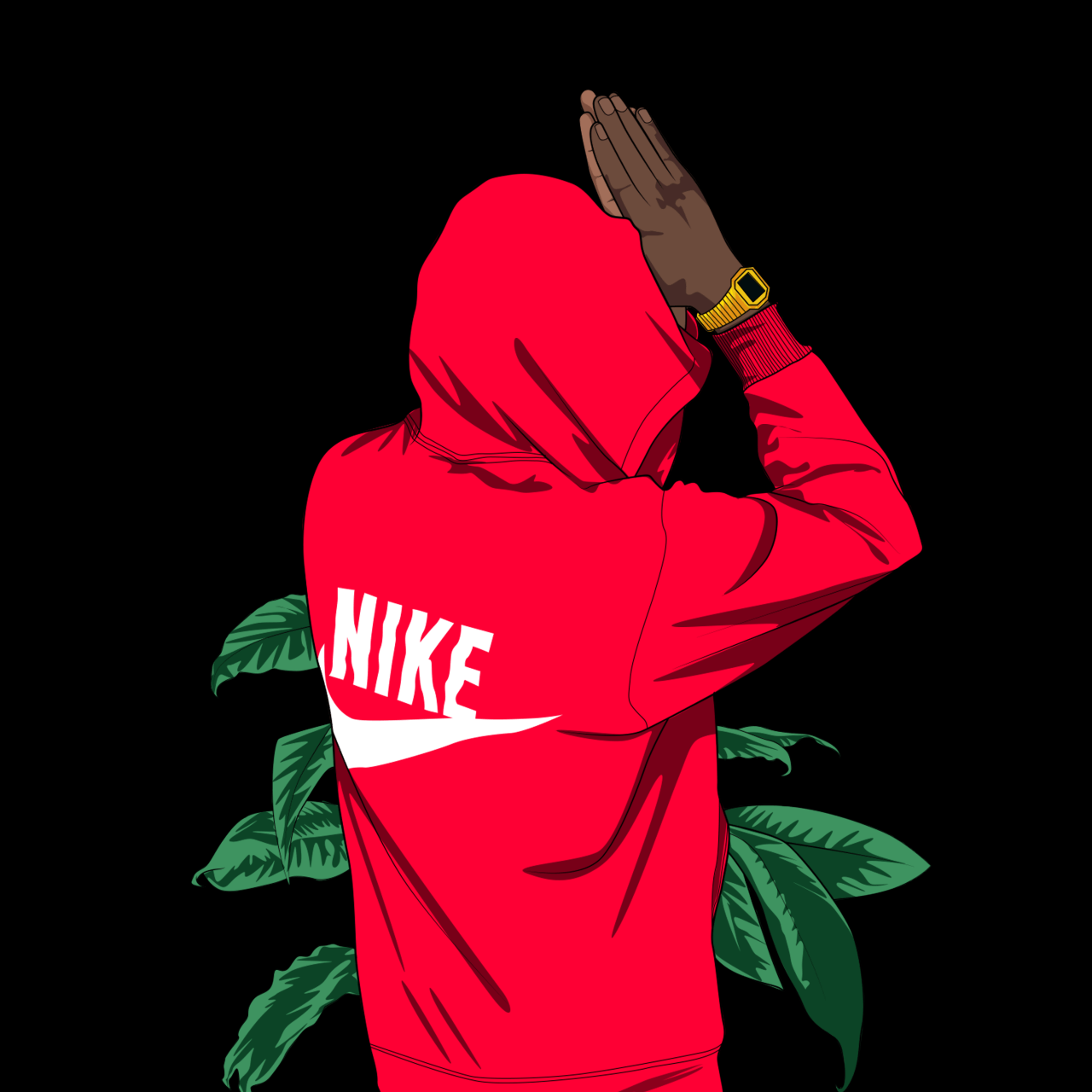 Felpa rossa Nike, silhouette, swoosh, 1280x1280 720p, Laptop