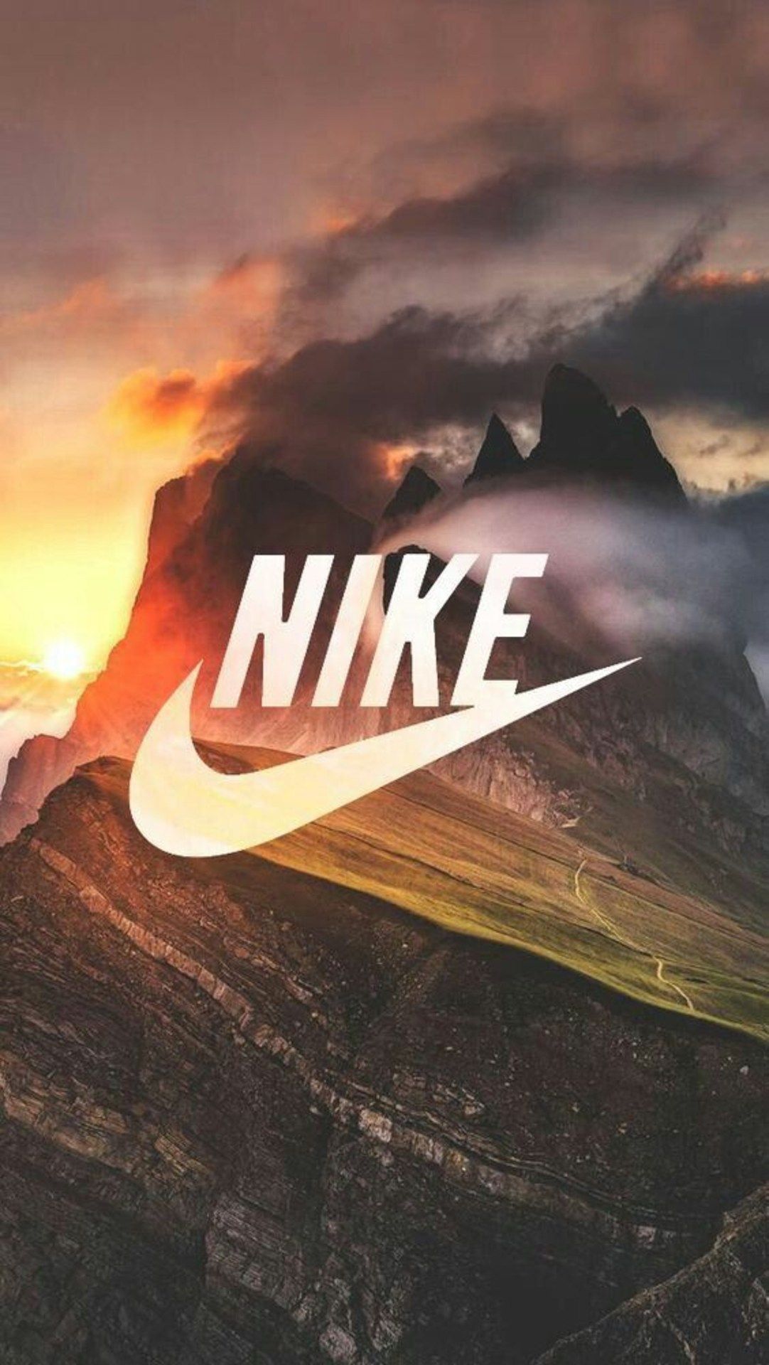 Logo Nike sfondo nero, 750x1334 Full HD Verticale, Smartphone