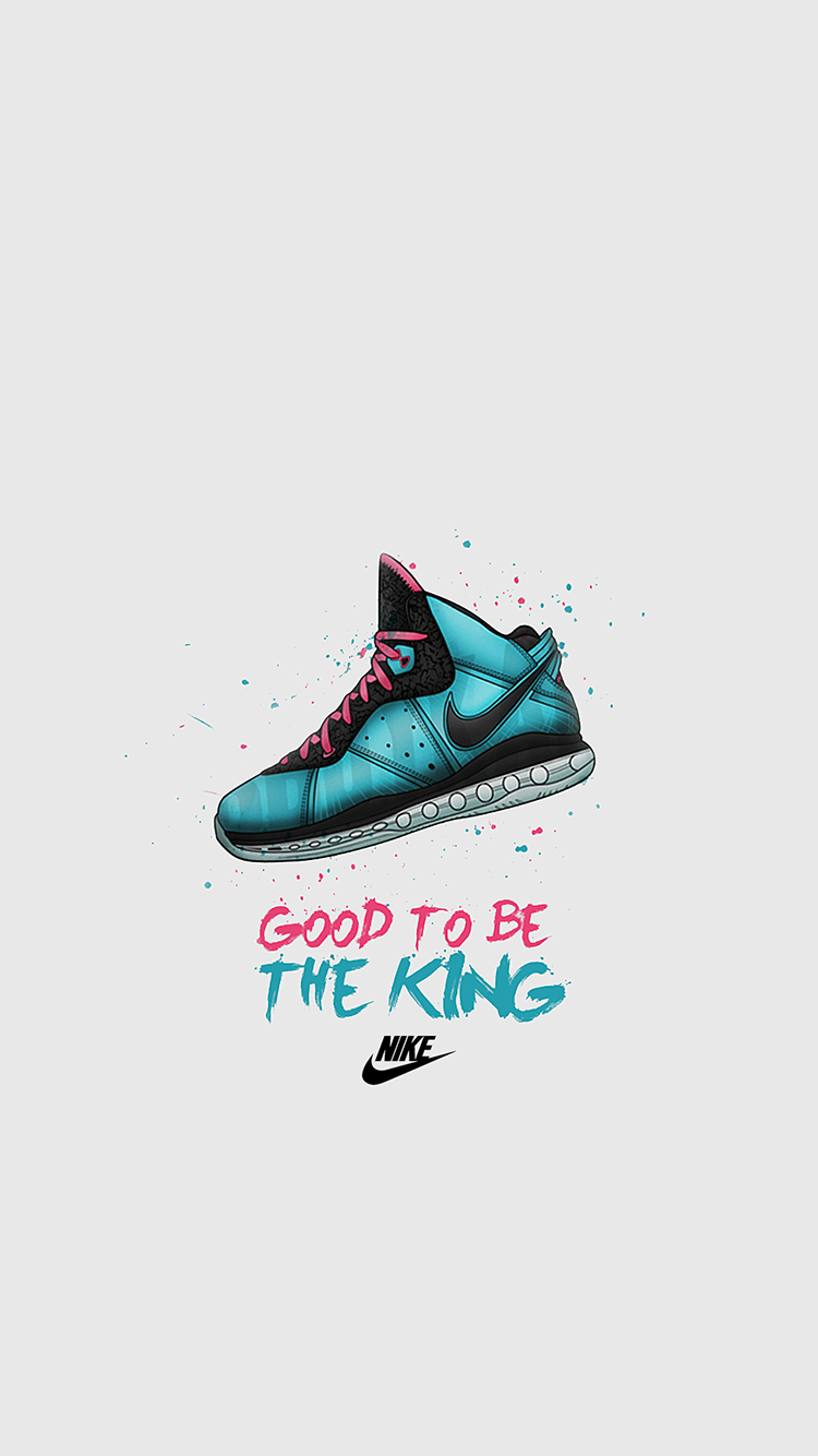 Scarpa Nike LeBron blu, swoosh, 750x1334 Full HD Verticale, iPhone