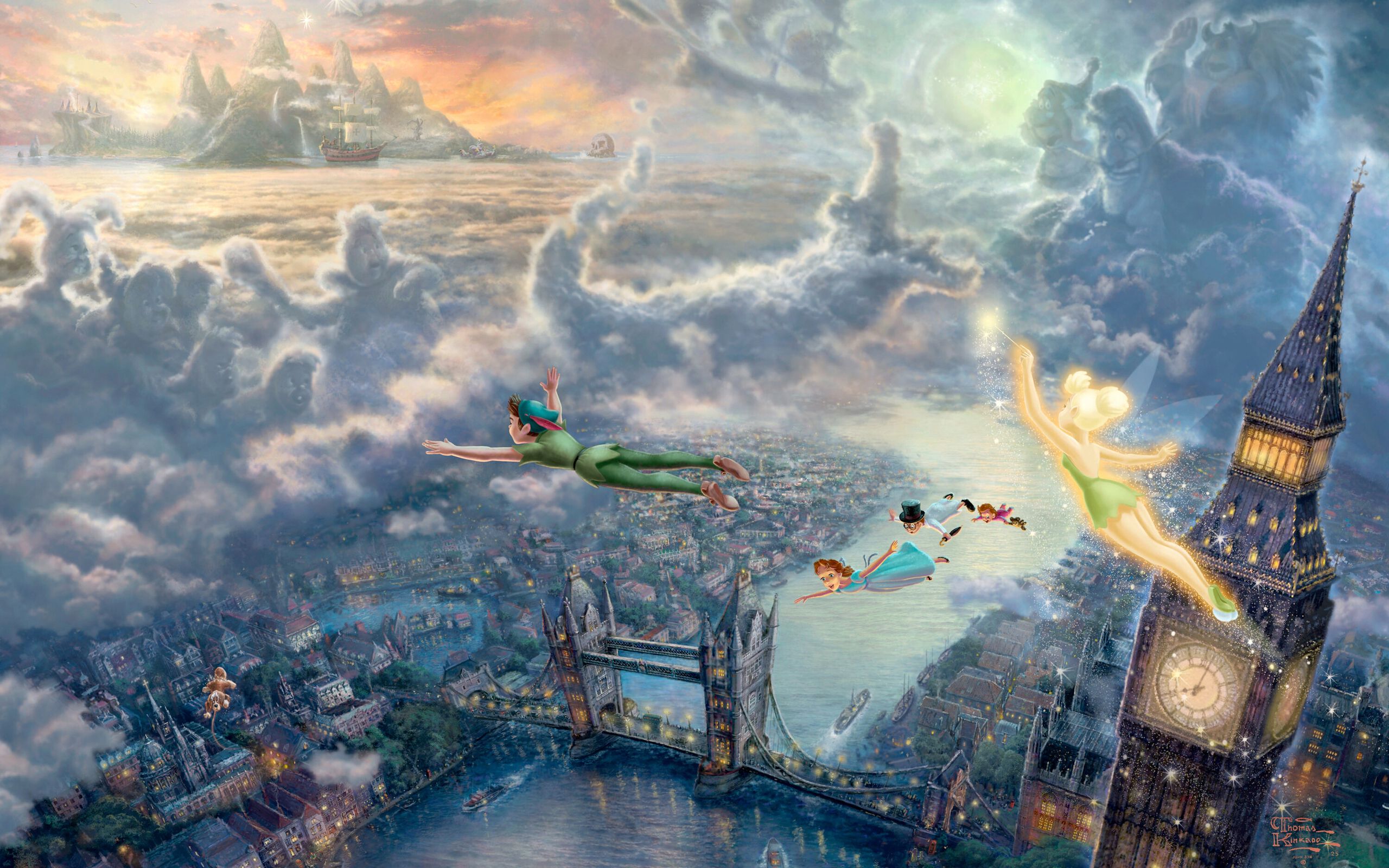 Peter Pan e Trilli su Londra, 2560x1600 WQXGA, MacBook Pro