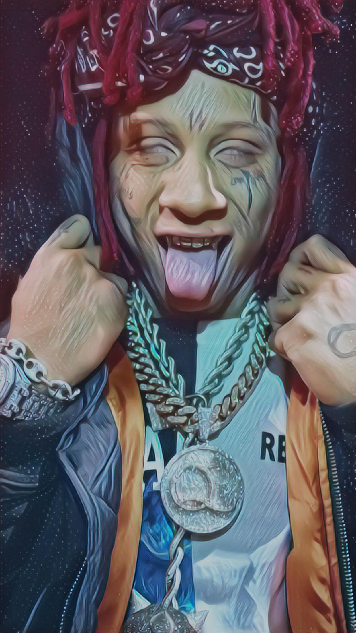 Trippie Redd occhi bianchi tatuaggi, 1242x2205 Verticale, Mobile