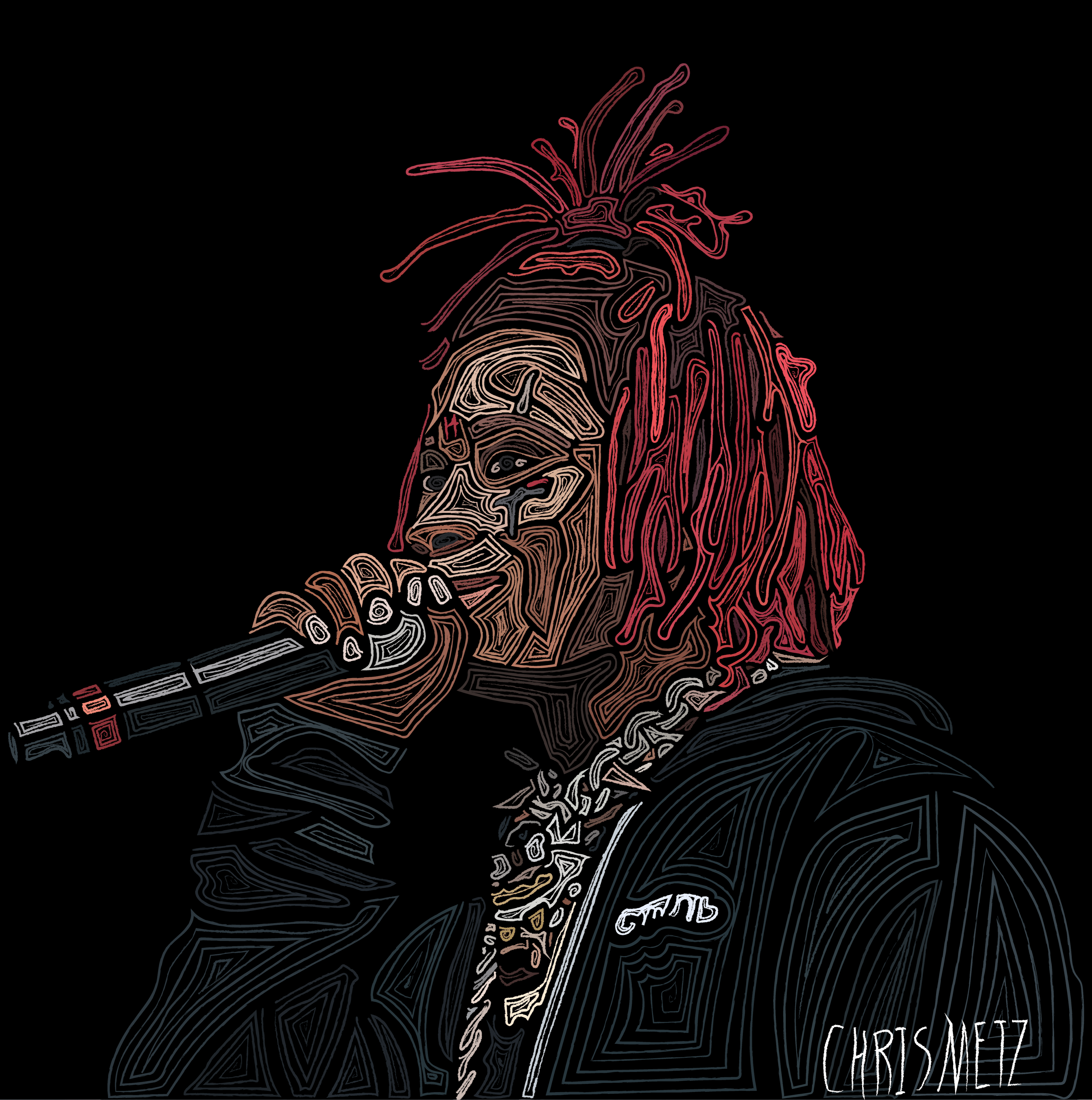 Ritratto rapper con microfono, 3968x3998 Verticale, Telefono