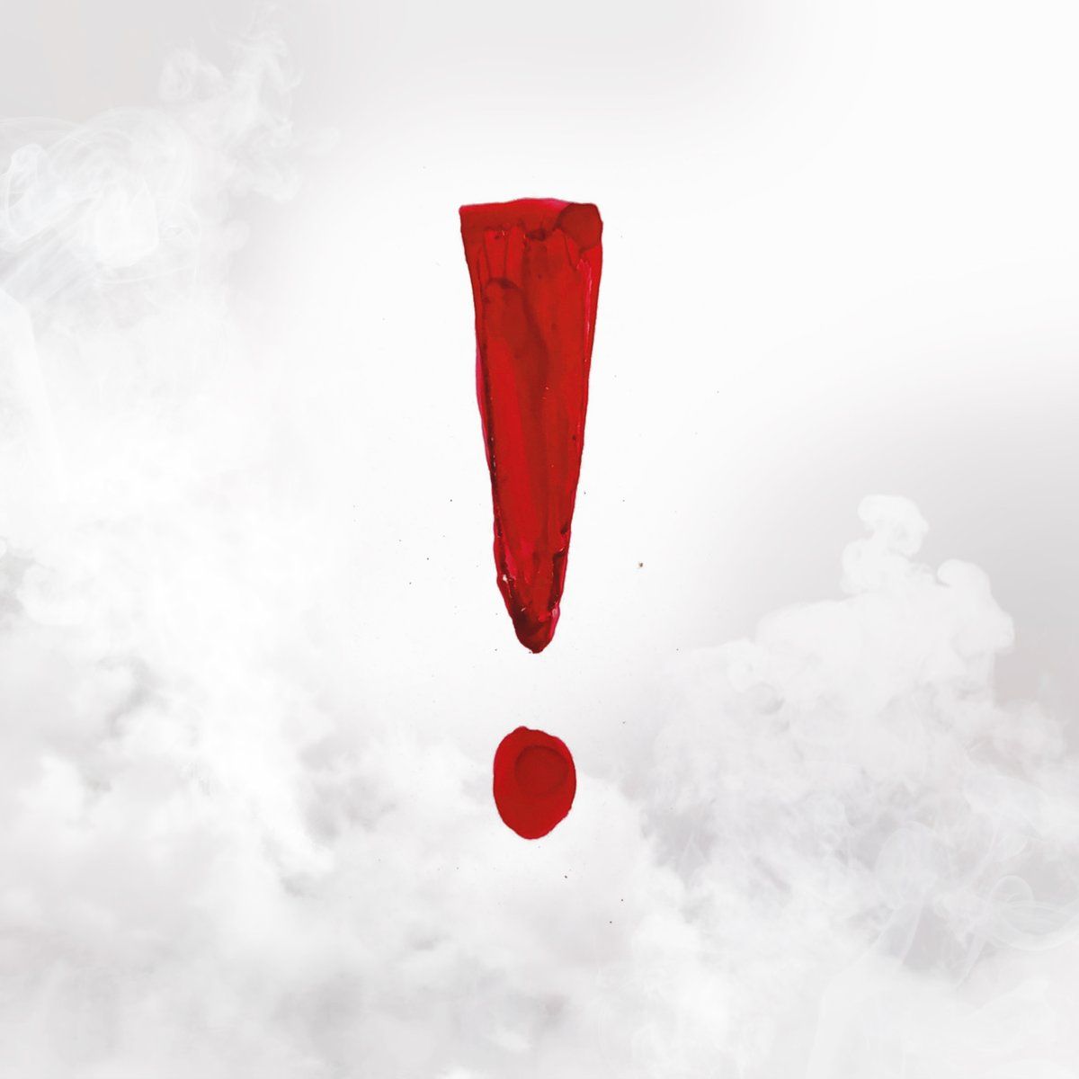 Punto esclamativo rosso tra nuvole, 1200x1200 HD, Desktop