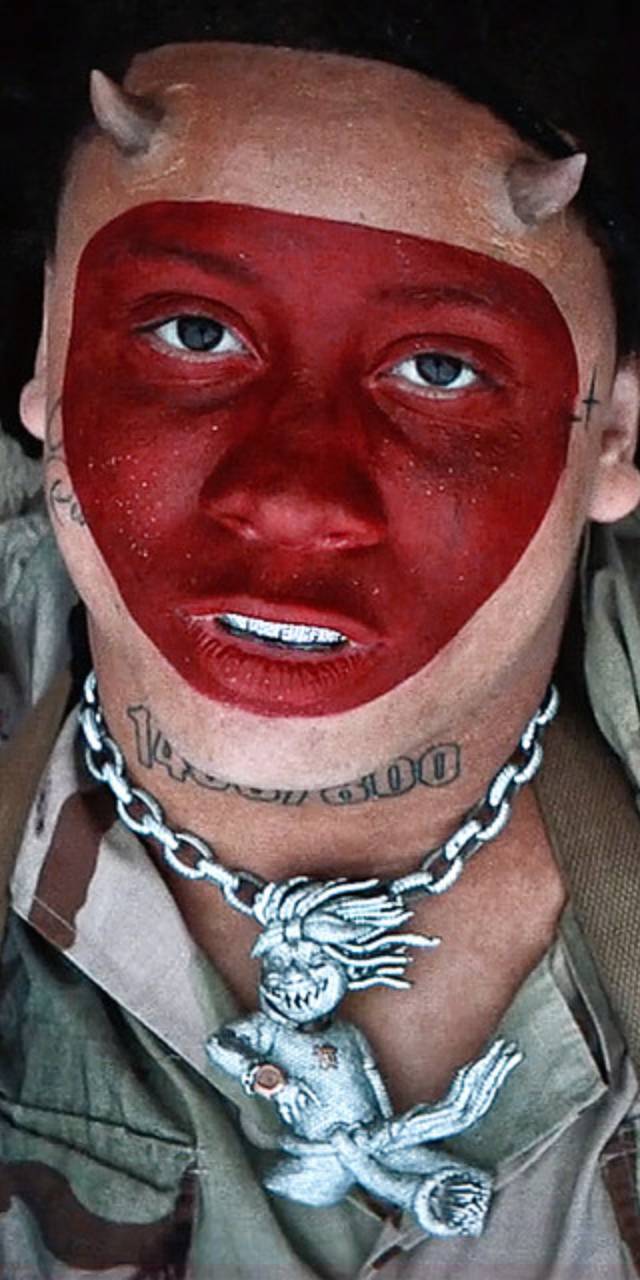 Trippie Redd volto rosso demone, 640x1280 Verticale, Mobile