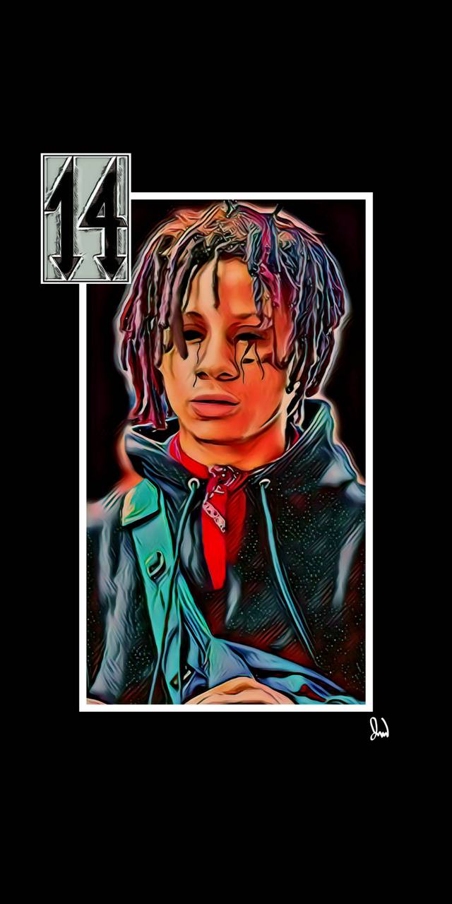 Ritratto artistico Trippie Redd, 640x1280 Verticale, Mobile