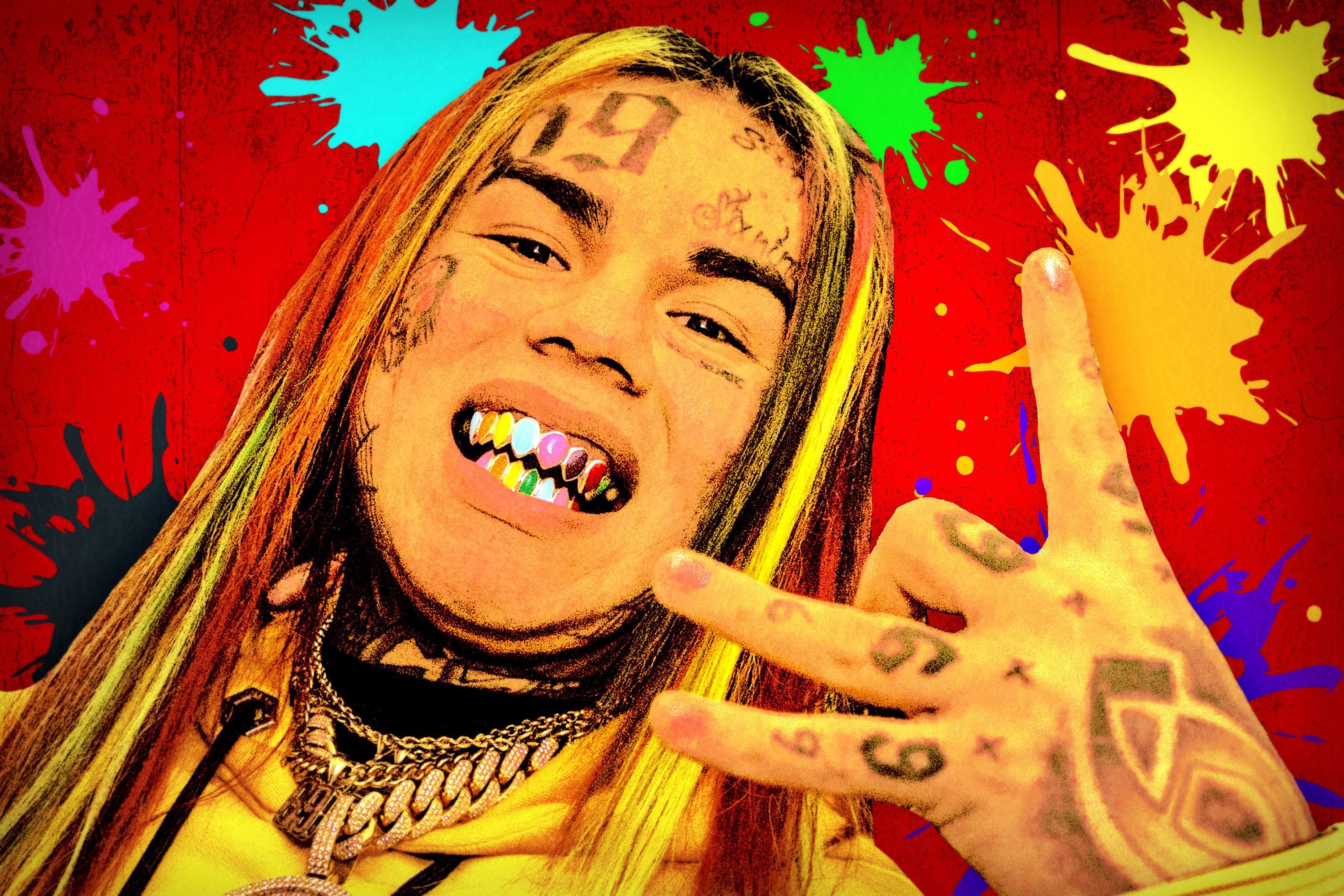 6ix9ine ritratto colorato, 3000x2000 2K, Desktop