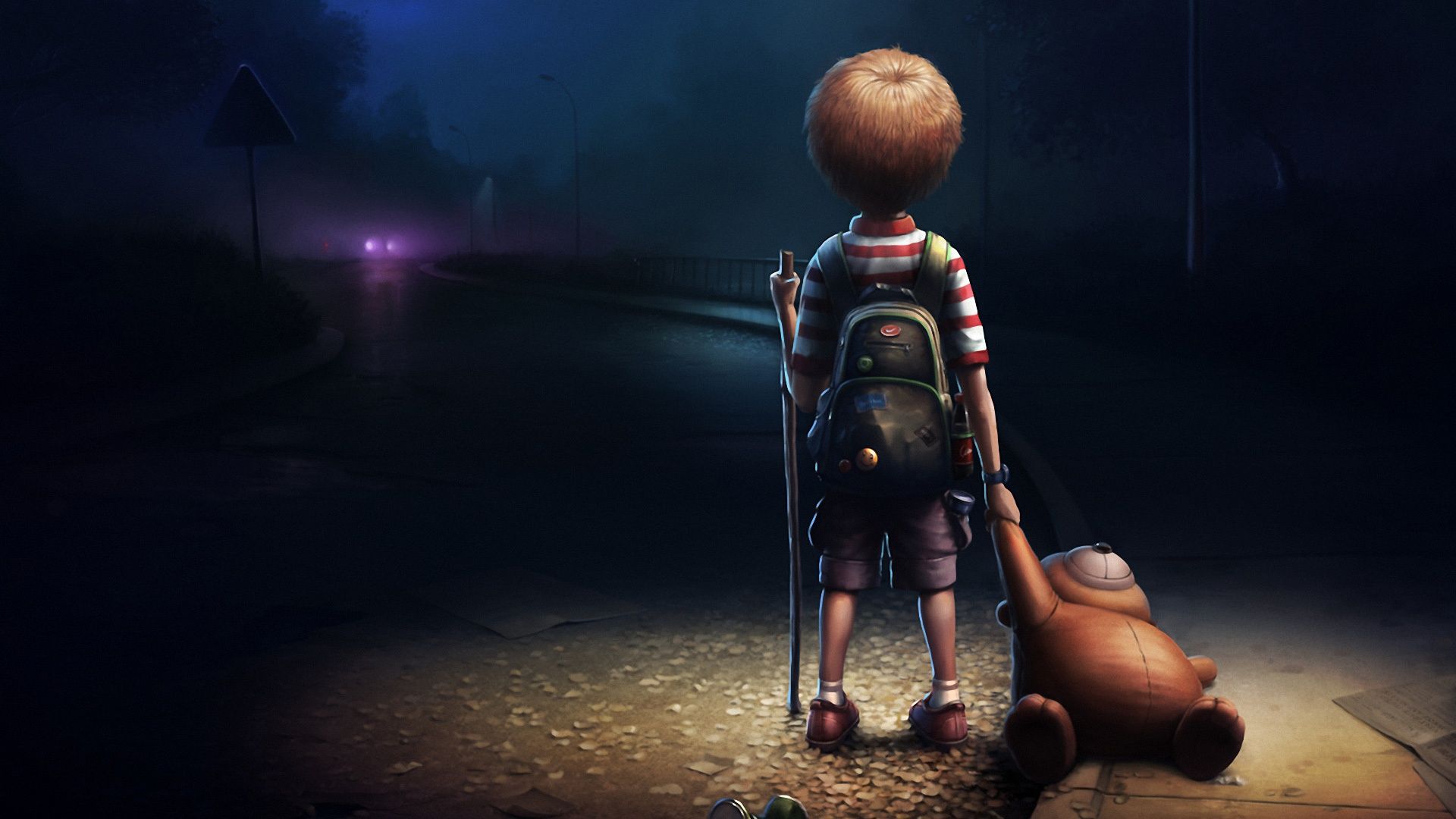 Bambino solo con orsacchiotto, 1920x1080 1080p, PC
