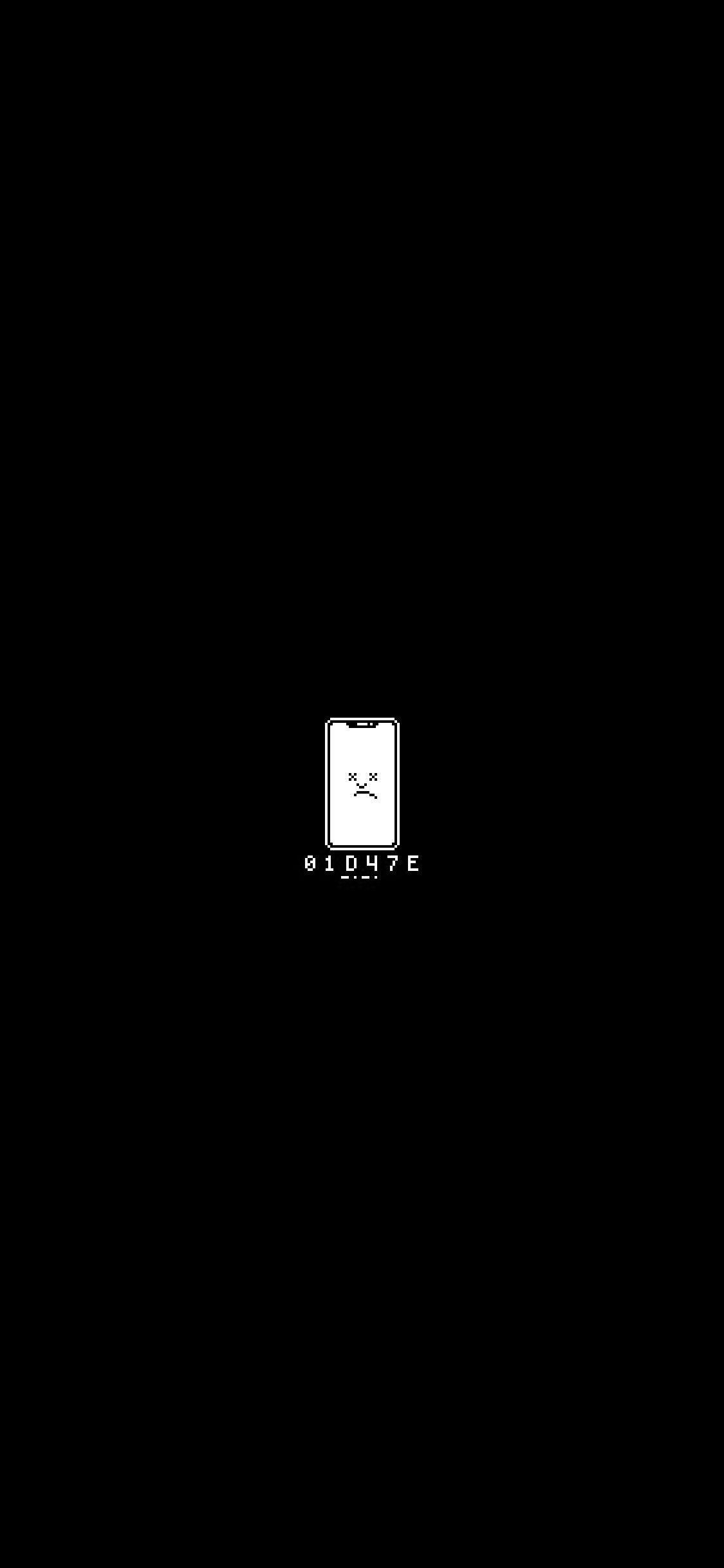 Sad Mac schermo nero minimal, 1125x2436 Full HD Verticale, iPhone Pro Max