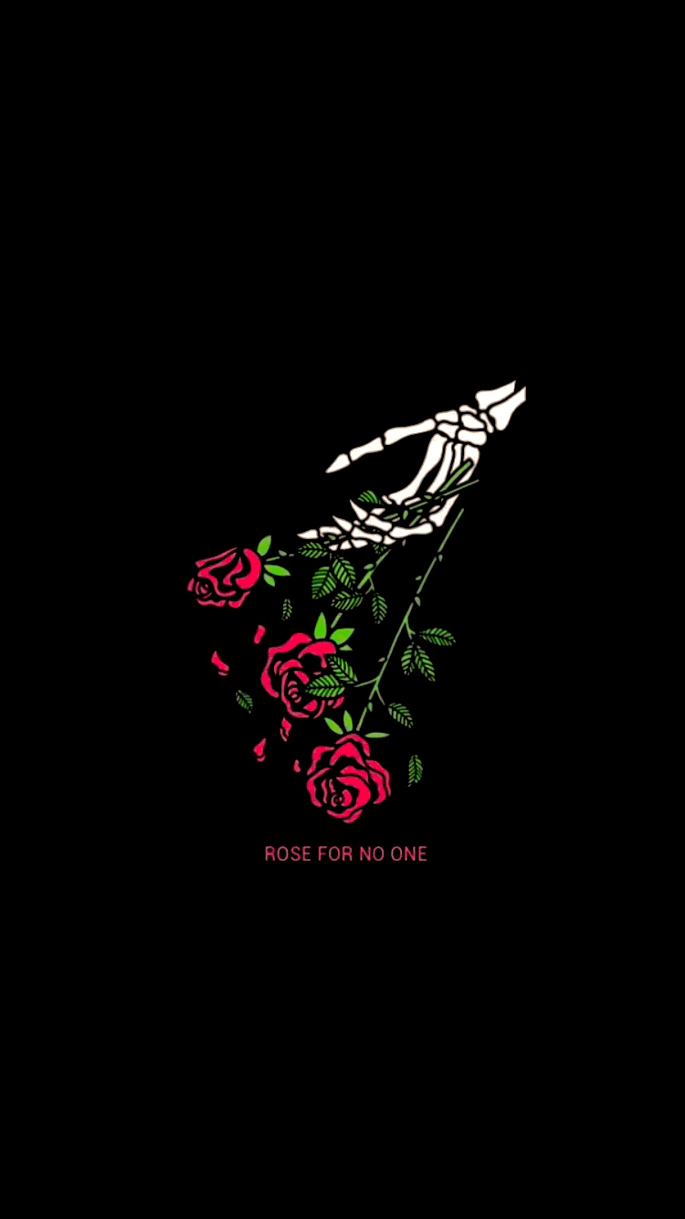 Mano scheletro con rose rosse, 750x1334 Full HD Verticale, iPhone