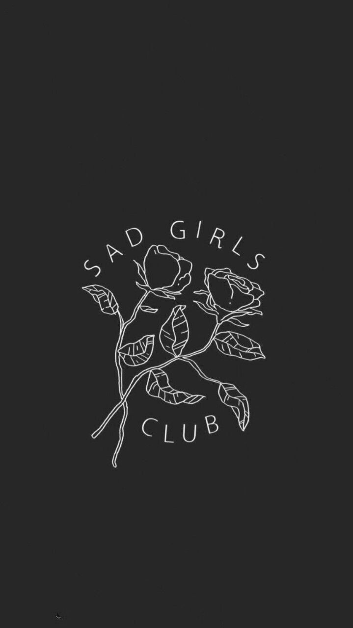 Sad Girls Club rosa disegnata, 719x1280 Verticale, iPhone
