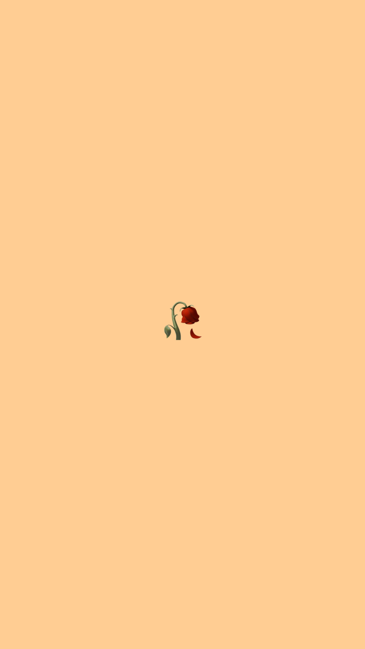 Rosa appassita emoji arancione, 1242x2208 Verticale, iPhone Pro