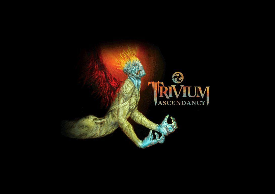 Trivium logo teschio sangue, 1600x900 HD, Desktop