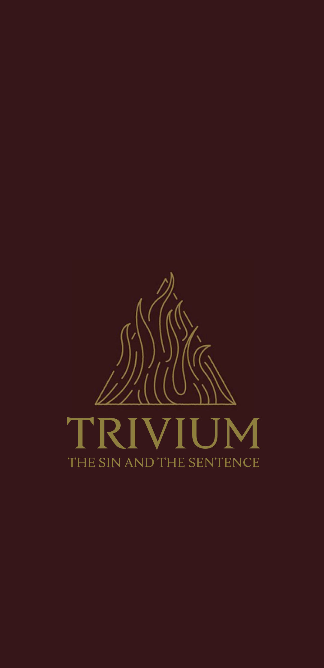 Logo Trivium fiamma dorata, 1080x2224 Full HD Verticale, iPhone