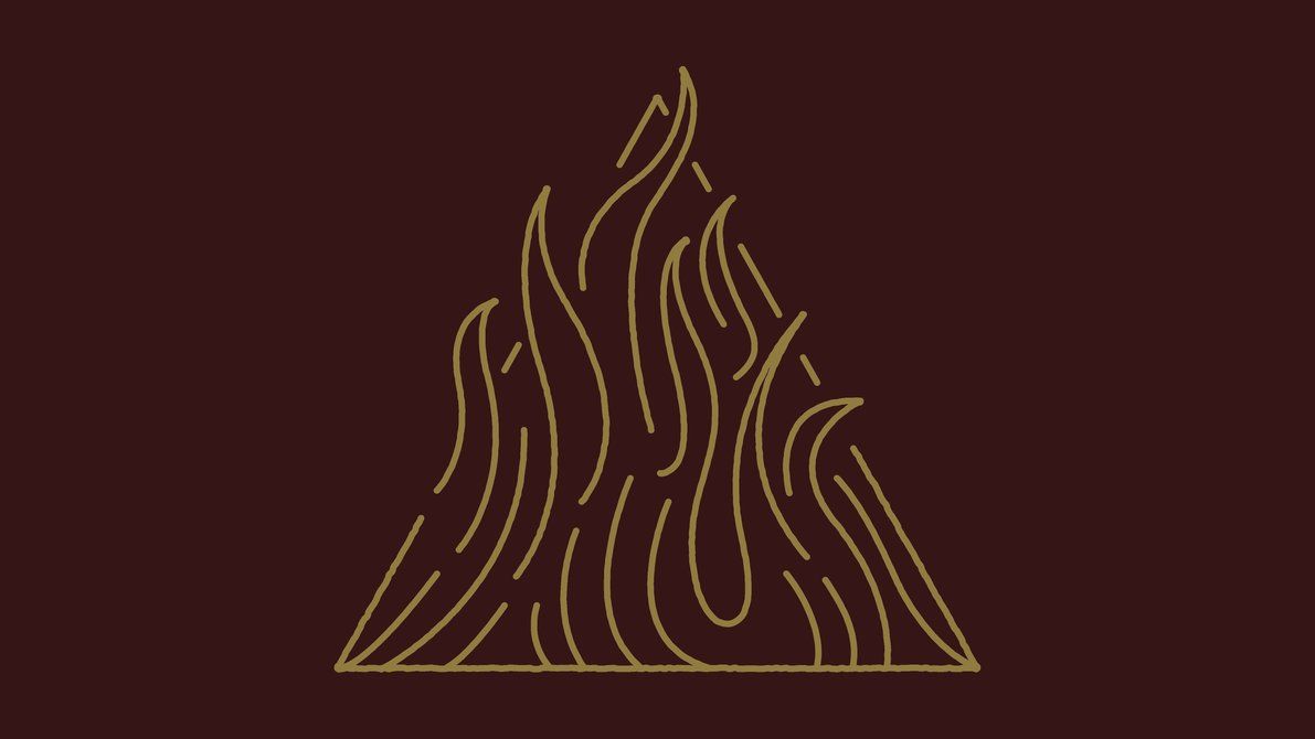 Triangolo con fiamme dorate, 1191x670 HD, PC Desktop
