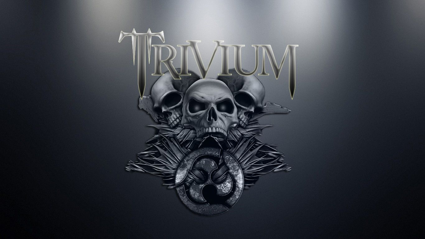 Logo Trivium teschi metallici, 1366x768 720p, Laptop