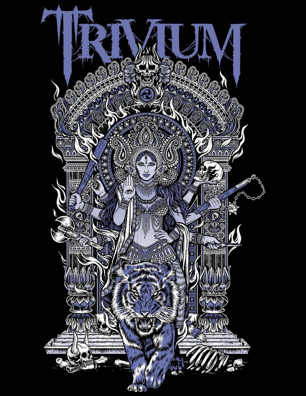 Logo Trivium con dea e tigre, 989x1280 Full HD Verticale, Google Pixel