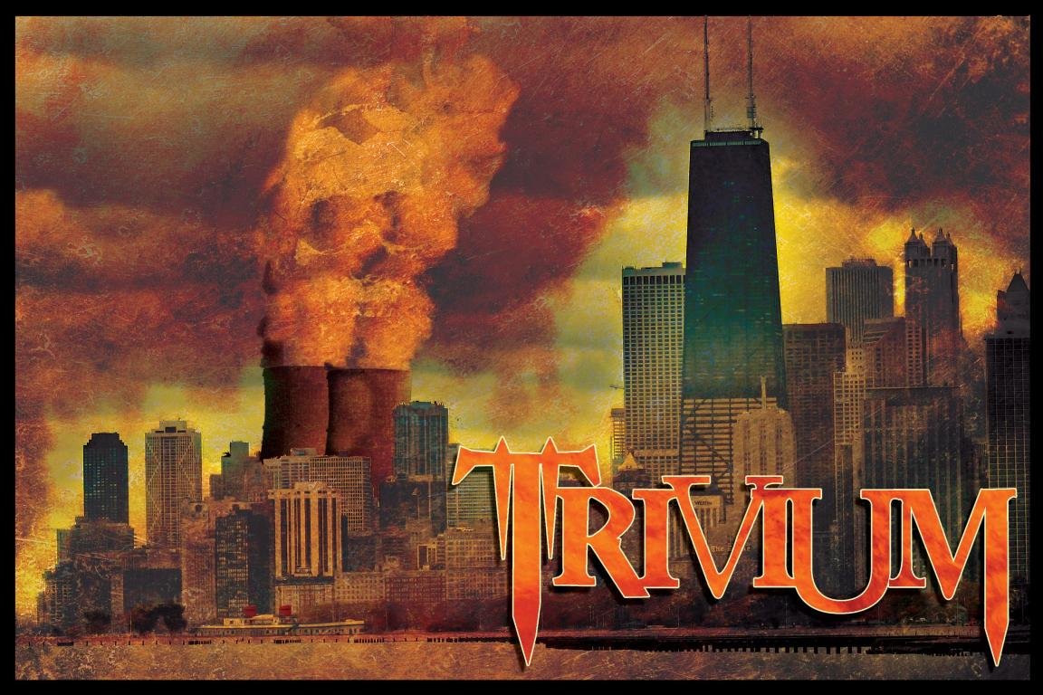 Logo band Trivium rosso, 1280x720 HD, Desktop