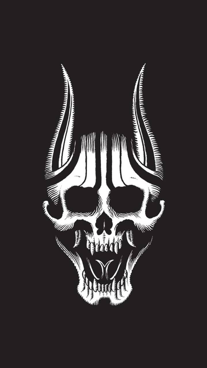 Teschio con corna, logo Trivium, 720x1280 Verticale, Telefono