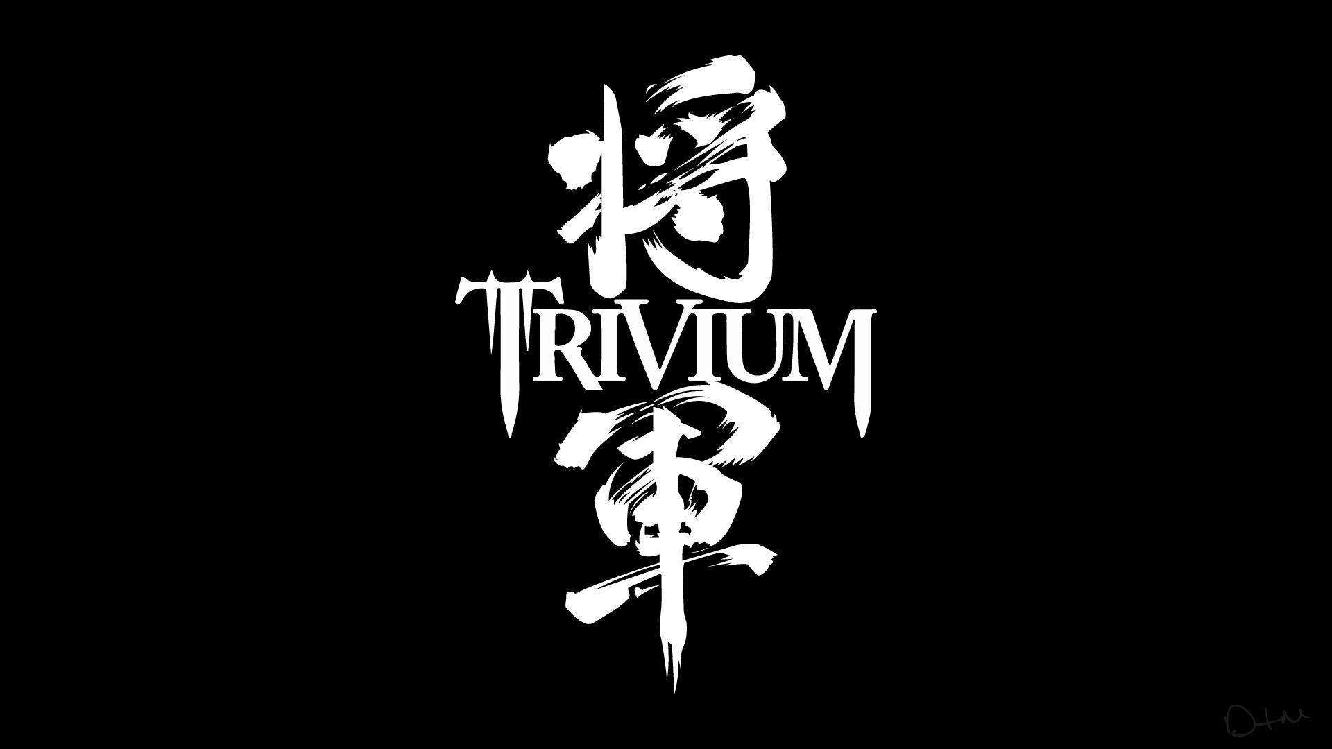 Logo Trivium Shogun, rosso su nero, 1920x1080 Full HD 1080p, PC Desktop