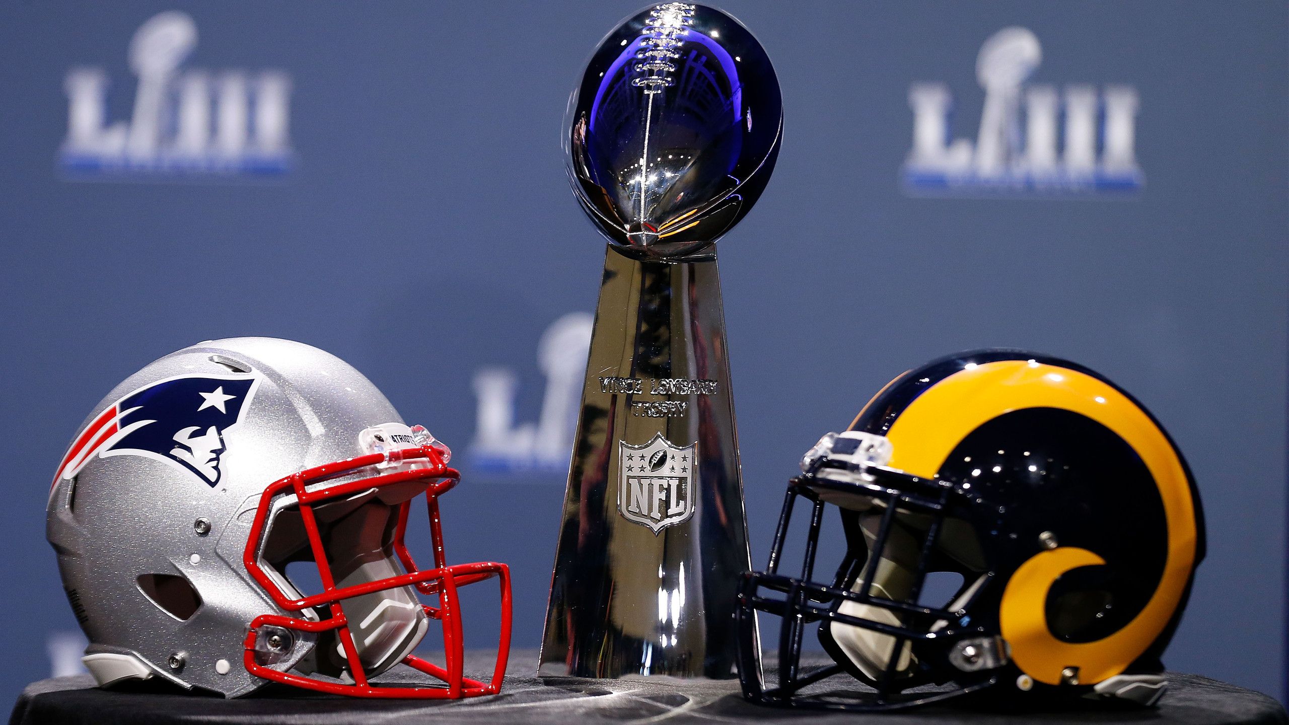 Trofeo Super Bowl LIII e caschi, football americano, 2560x1440 2K QHD, PC