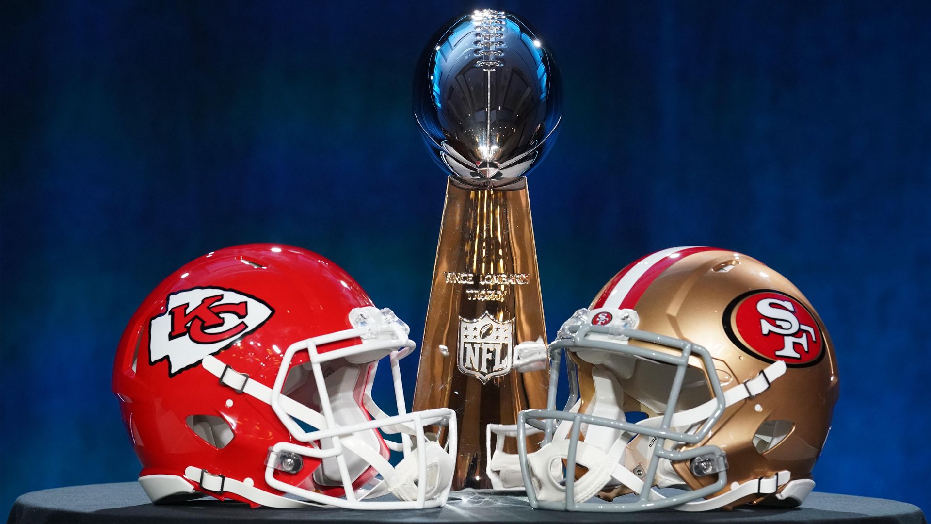Trofeo Super Bowl con caschi NFL, 1920x1080 1080p, PC