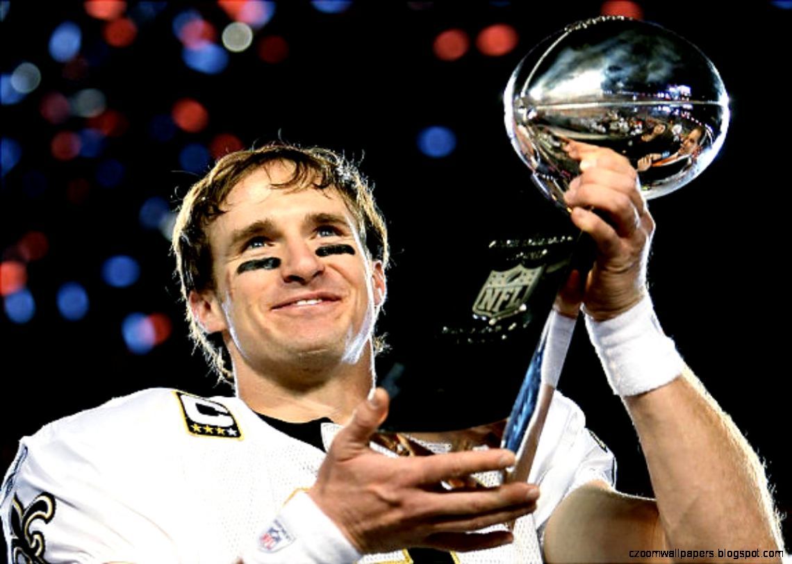 Drew Brees trofeo Super Bowl, 1140x812 HD, Desktop