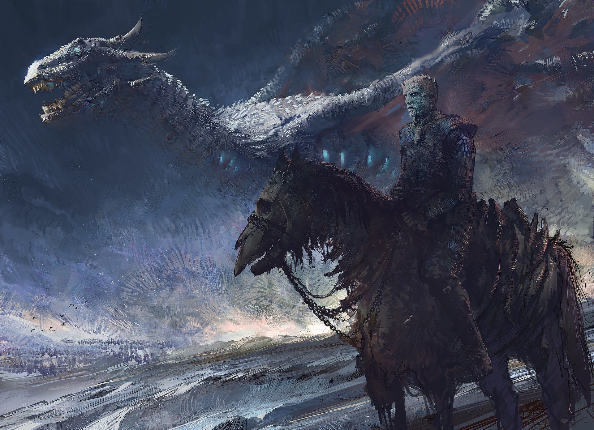Night King con drago, Game of Thrones, 1920x1391 WUXGA, Desktop