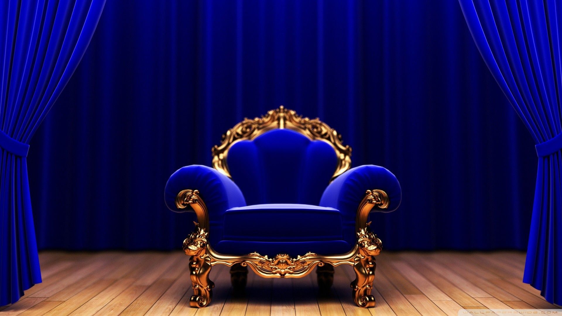 Trono reale blu e oro, 1920x1080 1080p, Desktop