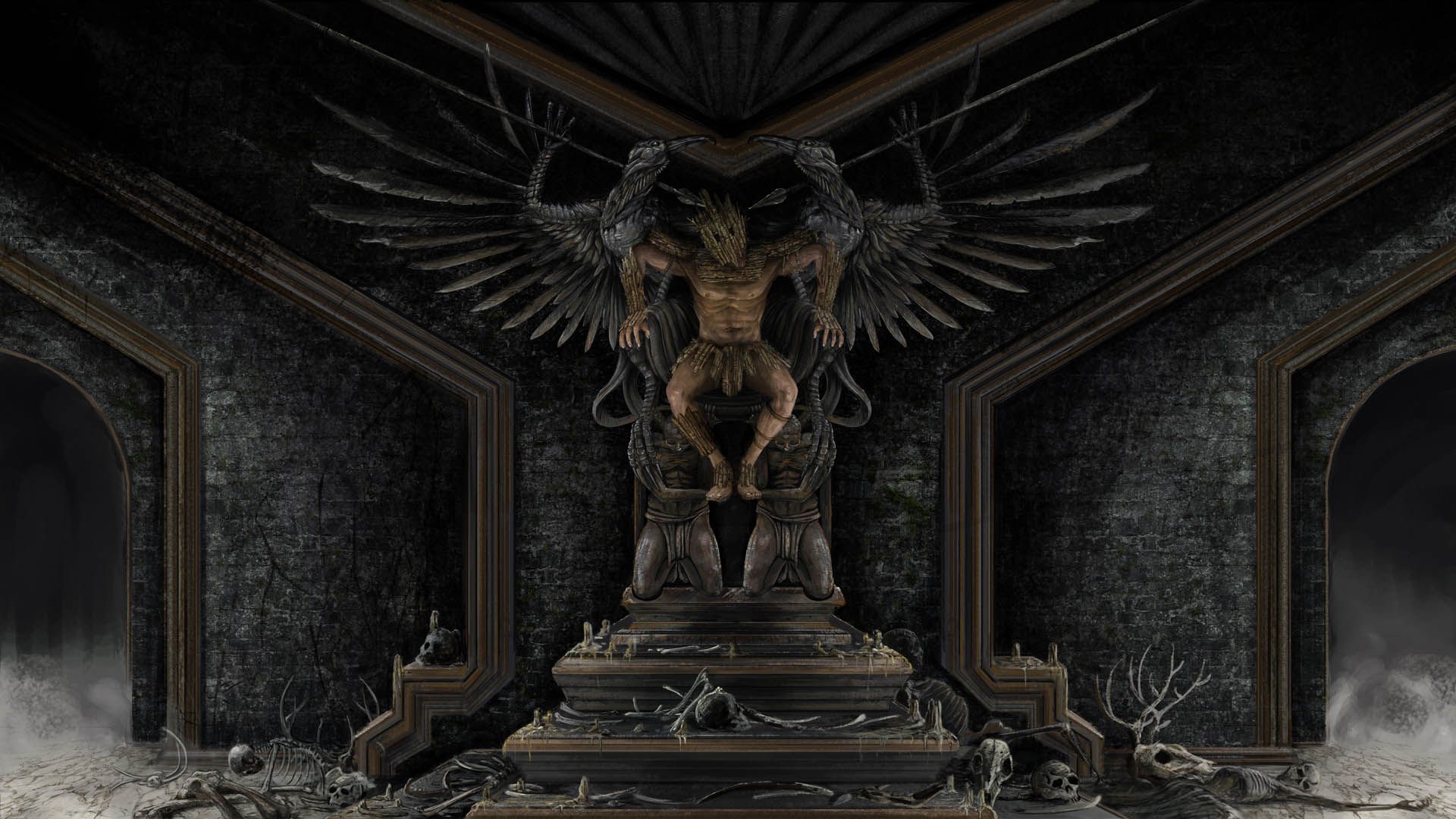 Skull King anime su trono, 2048x1106 2K, Desktop