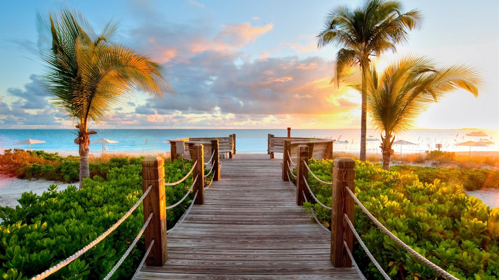 Molo tropicale al tramonto, 1920x1080 Full HD, Desktop