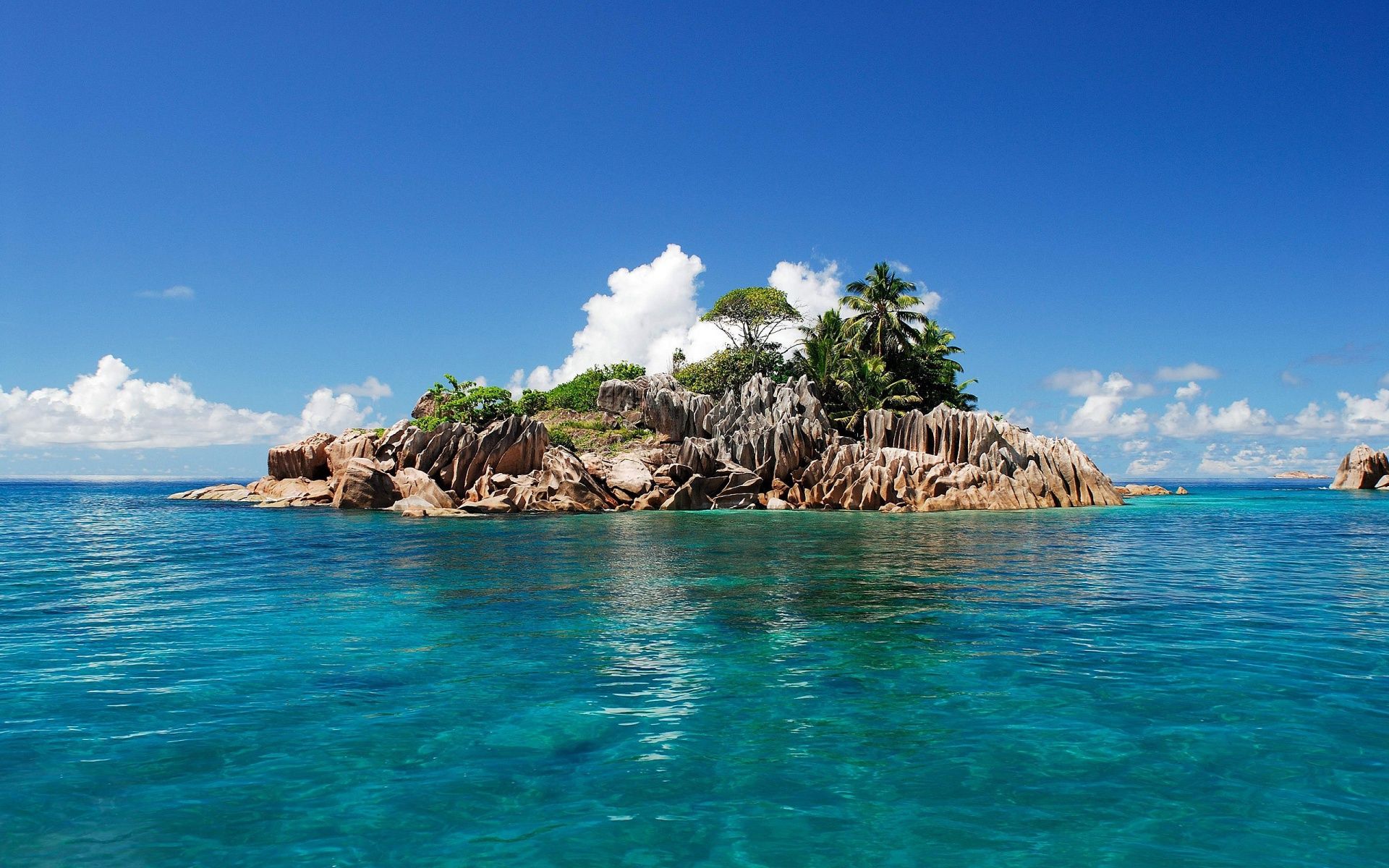 Isola tropicale con palme, 1920x1200 Full HD+ WUXGA, iMac