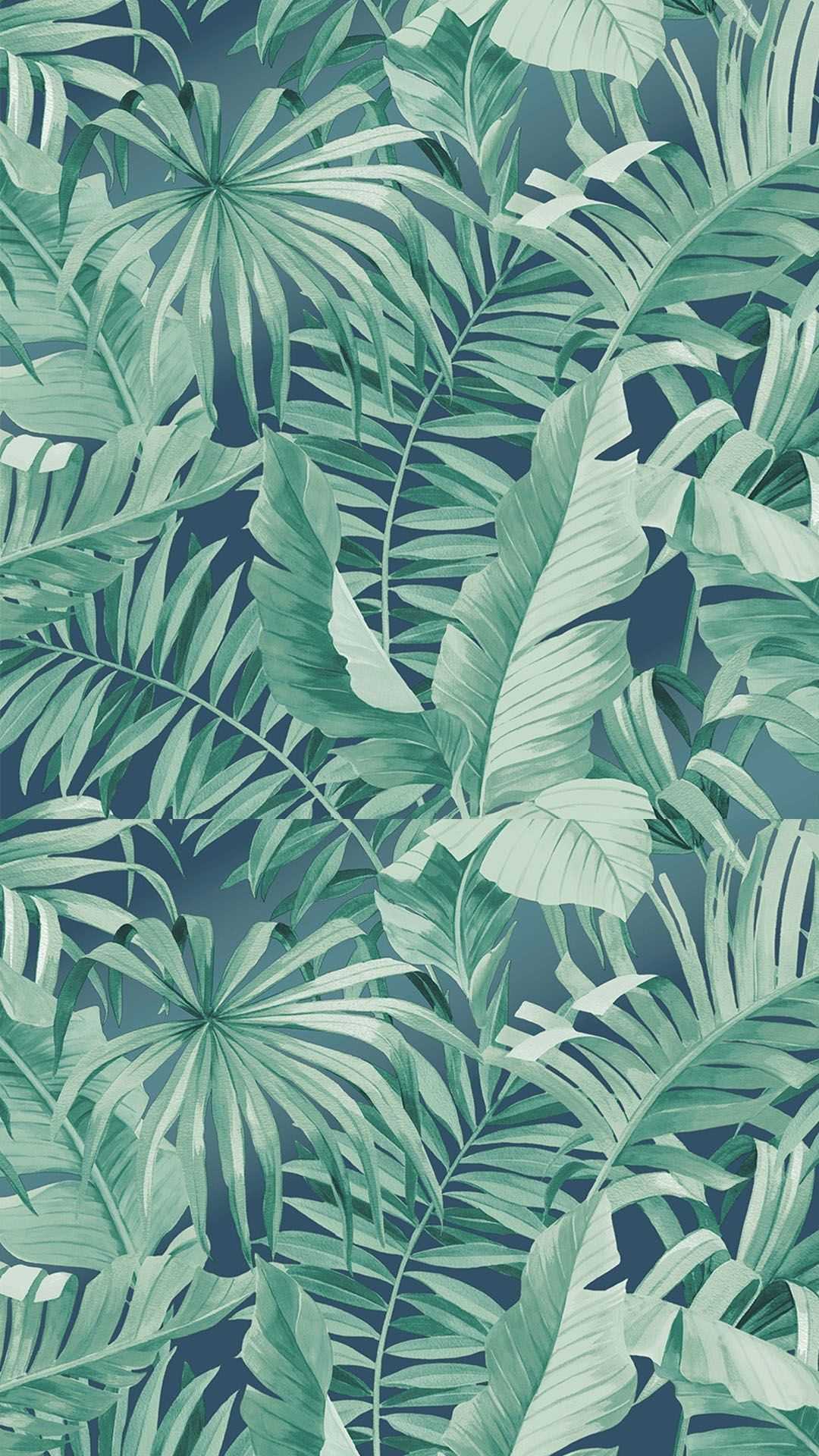 foglie tropicali verdi, 1080x1920 Verticale, Mobile