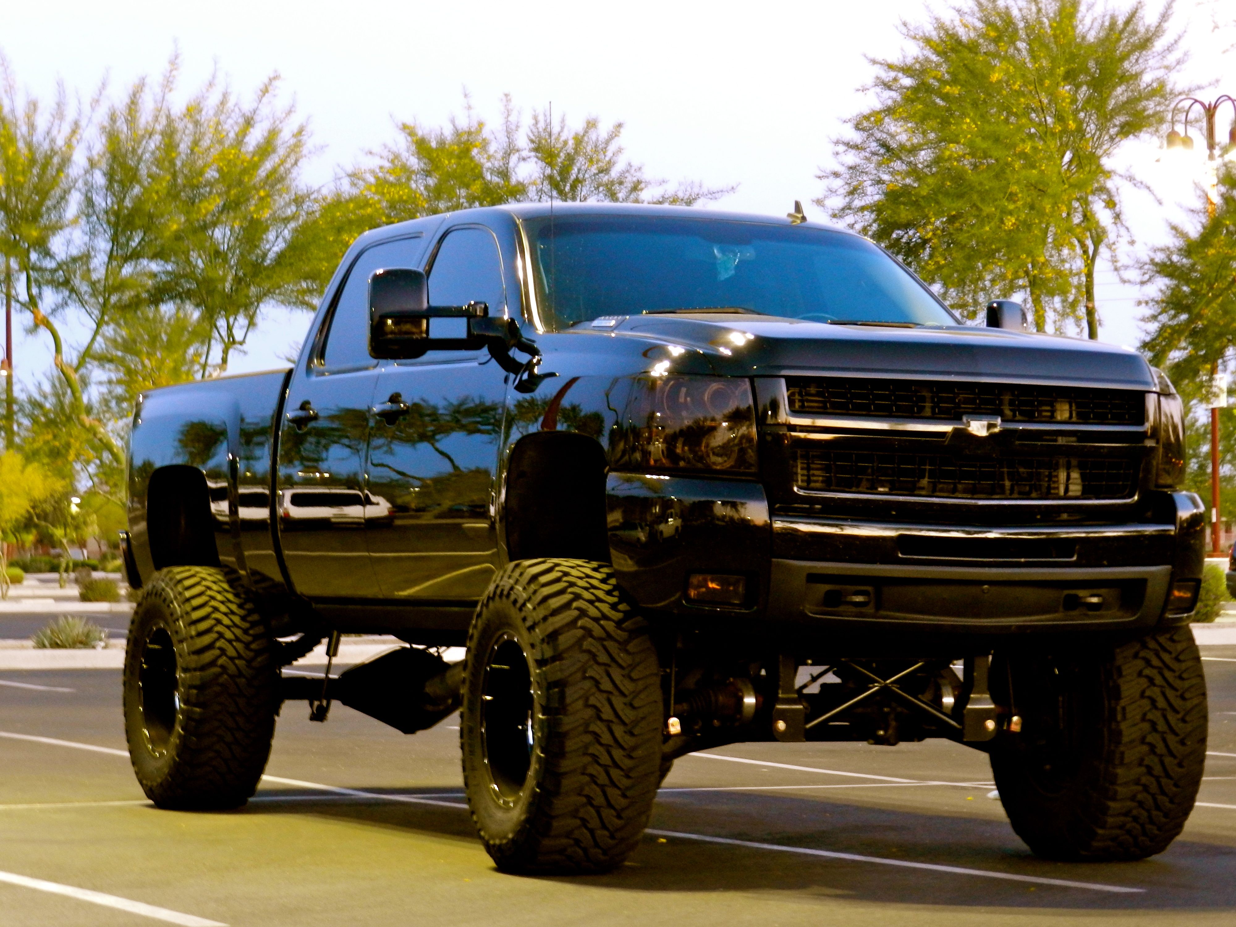 Pickup Chevrolet nero rialzato, 4000x3000 4K Ultra HD, Monitor 4K