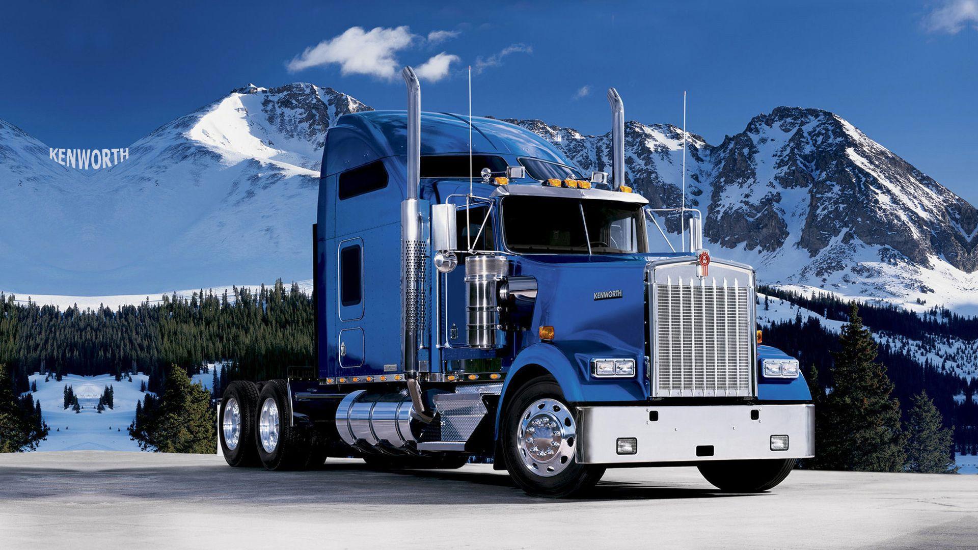 Camion Kenworth blu montagne, 1920x1080 Full HD 1080p, Desktop