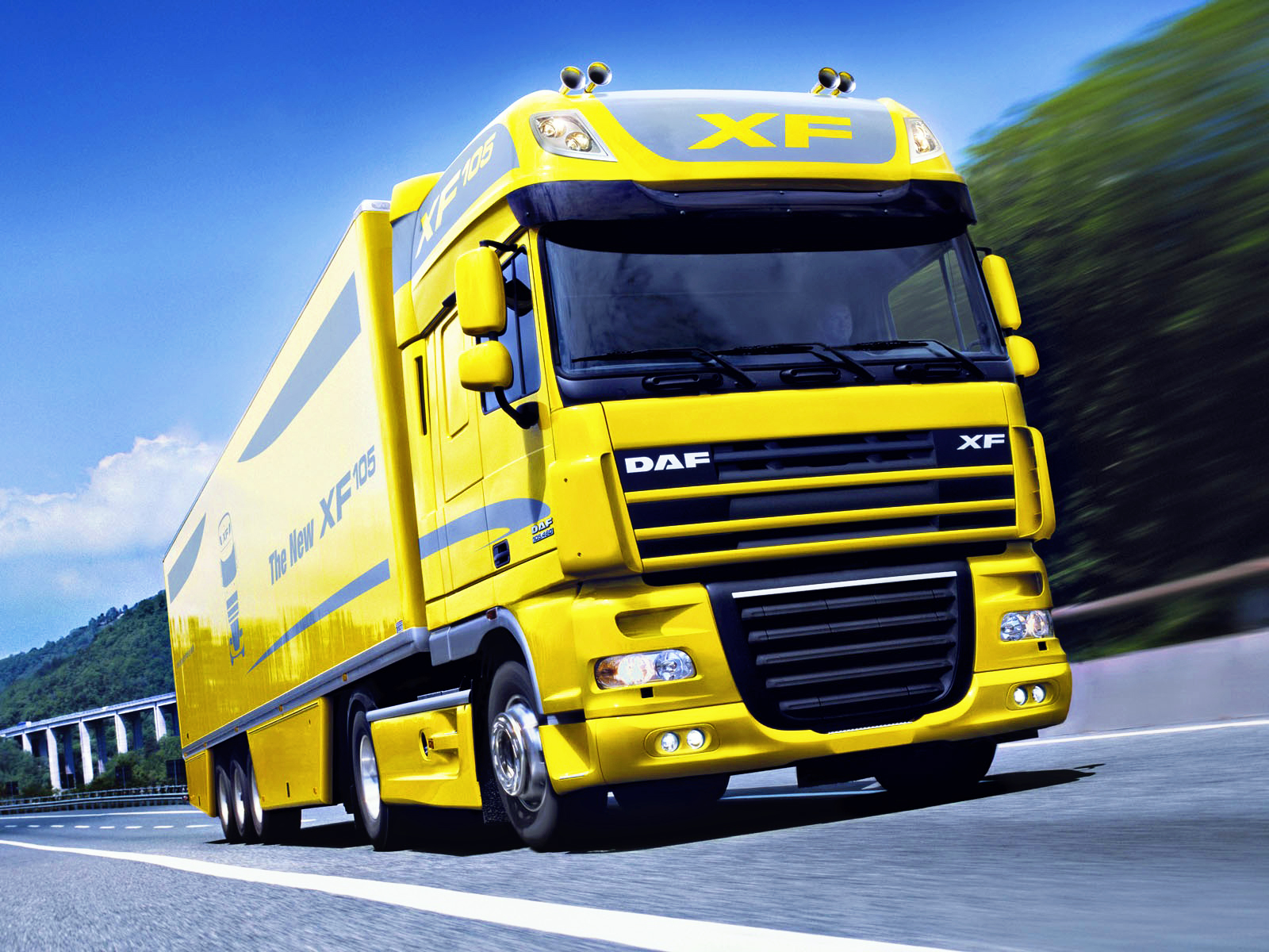 Camion DAF XF giallo, 1600x1200 HD, PC